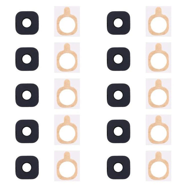Camera Lens Cover Replacement for Galaxy S6 Edge+ Daily Use - black square camera lens covers and adhesive rings pack