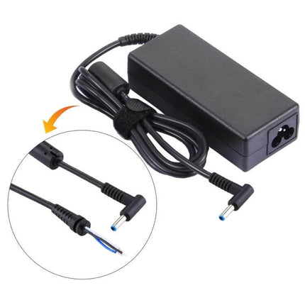 90 Degree Elbow 1.5m DC Power Cable for HP Laptops showing 90° connector, 1.5m length and DC 4.5x3.0mm plug for reduced strain and travel use