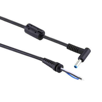 90 Degree Elbow 1.5m DC Power Cable for HP Laptops - black 90° DC 4.5x3.0mm connector cable with ferrite bead, 1.5m length