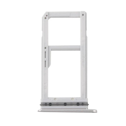 Replacement SIM and SD Card Tray for Samsung Galaxy S7 Use — white replacement tray for SIM and microSD