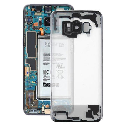 Transparent Back Cover for Samsung Galaxy S8+ Daily Protection - clear replacement back panel showing camera cutout and internal view