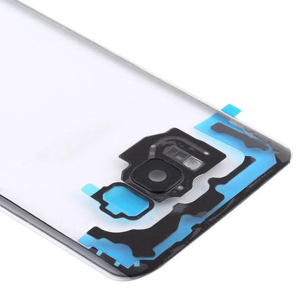 Transparent Back Cover for Samsung Galaxy S8+ Daily Protection replacement clear rear panel showing camera and adhesive cutouts