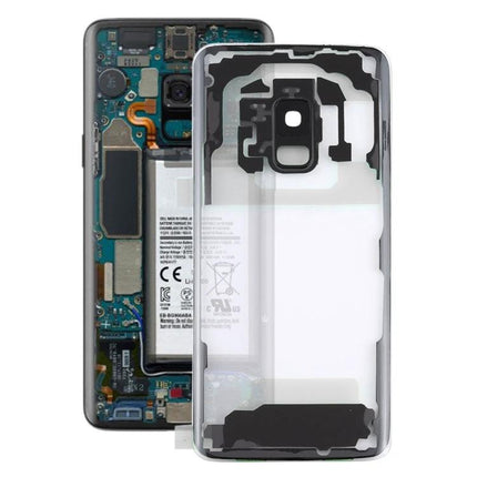 Transparent Replacement Back Cover for Samsung Galaxy S9 Daily Use - clear replacement back panel showing internal adhesive and camera cutout