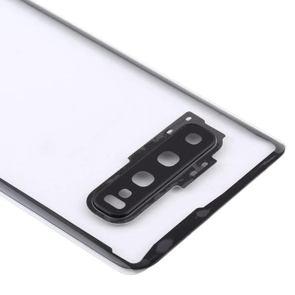 Transparent Back Cover Replacement for Samsung Galaxy S10 Daily Use showing clear rear panel and camera lens frame