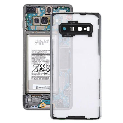 Keep Your Samsung Galaxy S10+ Protected Daily With Cover - transparent replacement back cover showing internal phone components