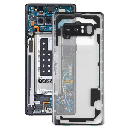 Protective Transparent Cover for Samsung Galaxy Note 8 Daily Use replacement clear back cover shown over disassembled Note 8