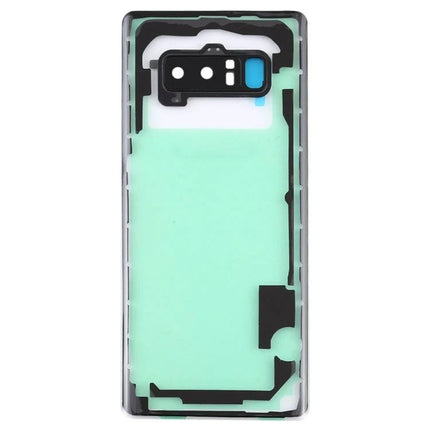 Protective Transparent Cover for Samsung Galaxy Note 8 Daily Use replacement transparent back cover showing adhesive lining and camera cutout