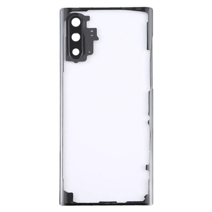 Samsung Galaxy Note 10 Back Cover for Everyday Protection - white replacement rear housing with camera cutouts and black frame