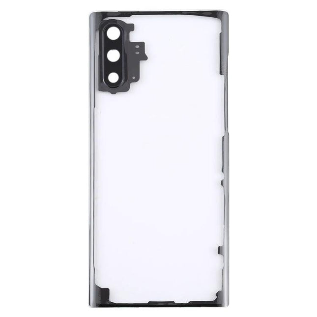 Samsung Galaxy Note 10 Back Cover for Everyday Protection - white replacement rear housing with camera cutouts and black frame
