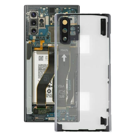 Transparent Back Cover for Samsung Galaxy Note 10+ Daily Use - clear replacement showing phone internals and camera cutouts