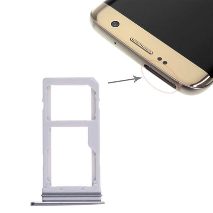 Samsung Galaxy S7 Edge SIM Card Tray for Daily Phone Essentials - replacement tray for SIM and microSD, white