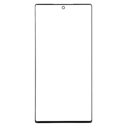 Samsung Galaxy Note 10+ Screen Glass for Daily Repairs replacement front glass lens for cracked screen, black frame, hole-punch camera cutout