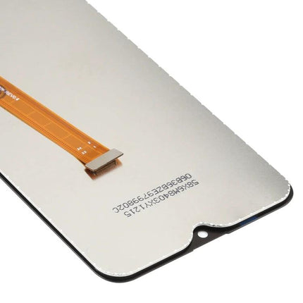 Keep Your Samsung Galaxy A10e Screen Fresh for Daily Use replacement LCD and touch screen assembly showing flex cable and front camera cutout