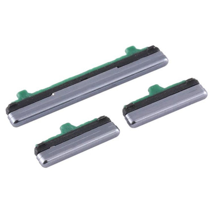 Samsung Galaxy S10 5G Replacement Buttons for Daily Phone Use - silver volume and power button set on white background