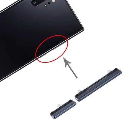 Samsung Galaxy Note10+ Button Replacement for Daily Phone Use - replacement power and volume buttons shown beside Note10+ with highlighted button area