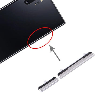 Samsung Galaxy Note10+ Button Replacement for Daily Phone Use - replacement power and volume side buttons shown next to phone