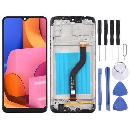 Replacement Screen for Samsung Galaxy A20s Everyday Repairs - complete replacement display kit with tools and frame