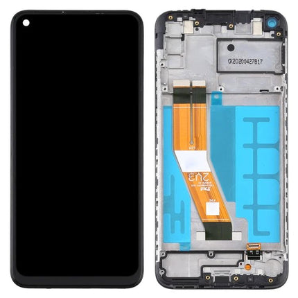 Samsung Galaxy A11 Screen Replacement for Daily Phone Use - LCD digitizer assembly with frame, front and back view