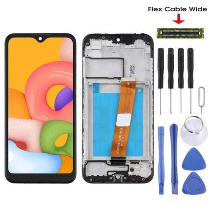 Replacement Screen for Samsung Galaxy A01 Daily Repairs - full LCD assembly with tools kit and flex cable