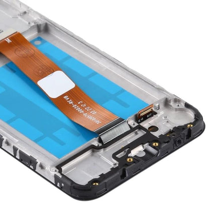 Replacement Screen for Samsung Galaxy A01 Daily Repairs - replacement display assembly showing flex cable and frame for cracked screen repair