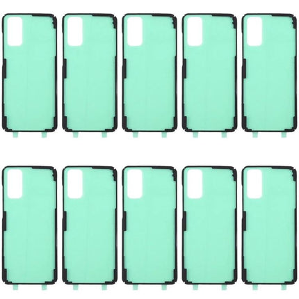 Keep Your Samsung Galaxy S20 Secure During Everyday Use adhesive back housing replacement kit showing multiple green adhesive strips for quick cover repair