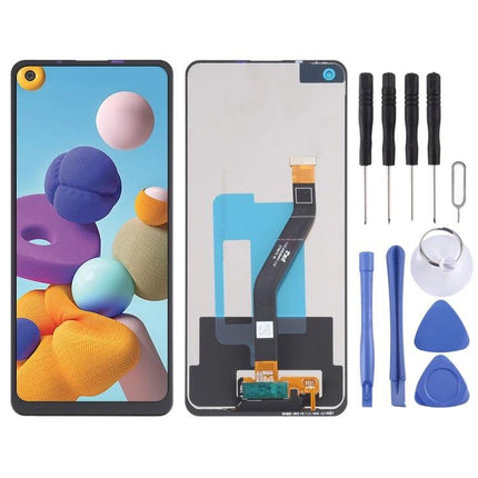 Samsung Galaxy A21 Replacement Screen for Daily Phone Use - full display assembly with tools for easy installation