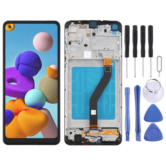 Samsung Galaxy A21 Screen Replacement for Daily Phone Use LCD digitizer assembly with frame and repair tool kit