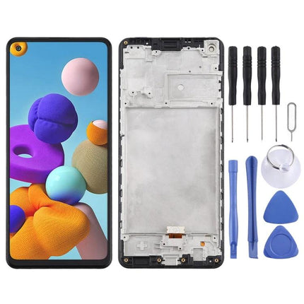Replacement Screen for Samsung Galaxy A21s Daily Use LCD touch digitizer assembly with frame and repair tool kit