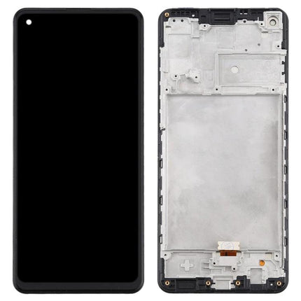 Replacement Screen for Samsung Galaxy A21s Daily Use LCD touch digitizer assembly with frame showing front and back