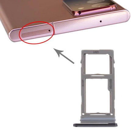 Samsung Galaxy Note20 Ultra SIM and SD Card Tray for Daily Mobile Use replacement tray for pink phone showing SIM and microSD slots
