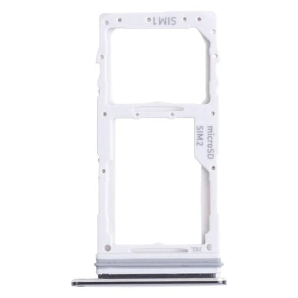 Essential Samsung SIM Card Tray for Daily Mobile Essentials - white dual SIM microSD replacement tray for Samsung phones