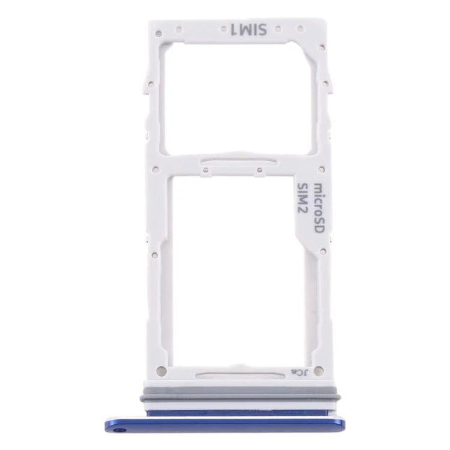 Essential Samsung SIM Card Tray for Daily Mobile Essentials - white dual SIM and microSD replacement tray for Samsung phones