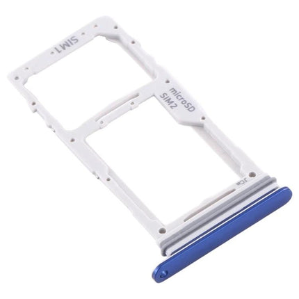 Essential Samsung SIM Card Tray for Daily Mobile Essentials – white dual microSD SIM2 replacement tray with blue bezel