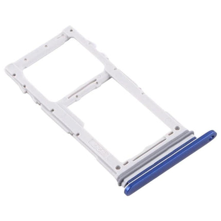 Essential Samsung SIM Card Tray for Daily Mobile Essentials - white dual SIM tray with blue edge, replacement part for compatible Samsung phones