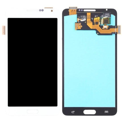 Essential Screen Replacement for Samsung Galaxy Note 3 Daily Use - white LCD and digitizer assembly front and back, replacement parts