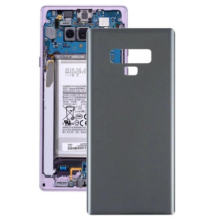 Samsung Galaxy Note9 Back Cover for Everyday Phone Protection slim matte gray case showing cutouts and phone interior