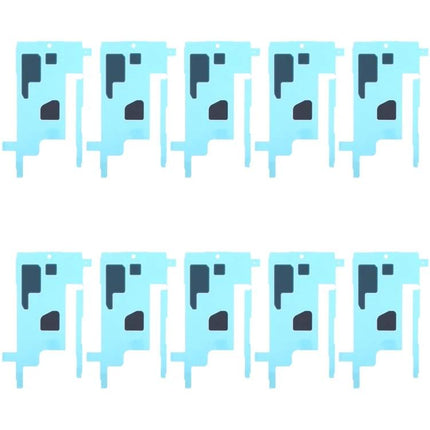 Keep Your Samsung Note10 Secure With Adhesive Stickers For Daily Use - blue LCD digitizer adhesive strips shown in multiple pieces