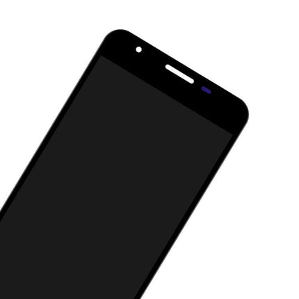 Alt Tag: Samsung Replacement Screen for Everyday Phone Repairs - Galaxy A2 Core black front panel replacement for cracked display