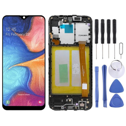 Samsung Galaxy A20e Screen Replacement for Daily Smartphone Use - complete LCD digitizer assembly with frame and repair tools
