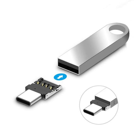 Compact USB-C Adapter for On-the-Go Phone Data Transfer - small USB drive connector for quick phone-to-USB file transfers while traveling