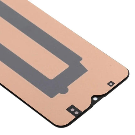 Samsung Galaxy A30s Replacement Screen for Daily Phone Use - close-up of replacement LCD digitizer assembly showing connector area and sensor cutouts
