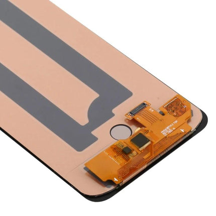 Samsung Galaxy A30s Replacement Screen for Daily Phone Use - close-up of touchscreen assembly and flex cable for repair