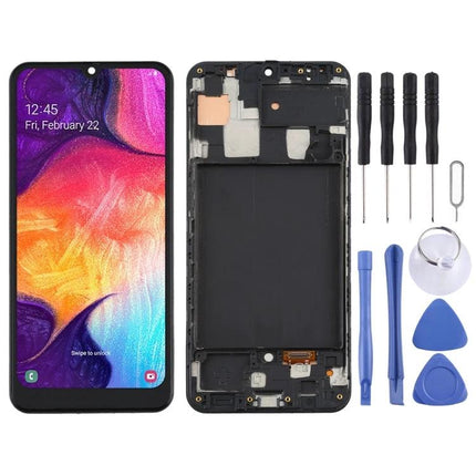 Essential Screen Replacement for Samsung Galaxy A50 Users - LCD display & digitizer with frame and tool kit for cracked screen repair