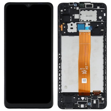 Samsung Galaxy A12 Screen for Everyday Phone Repairs replacement display assembly showing front panel and flex cable