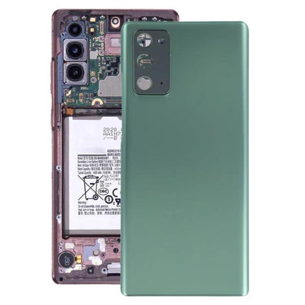 Keep Your Samsung Galaxy Note20 Safe in Daily Use - replacement back cover green for Galaxy Note20 showing new housing and internal components