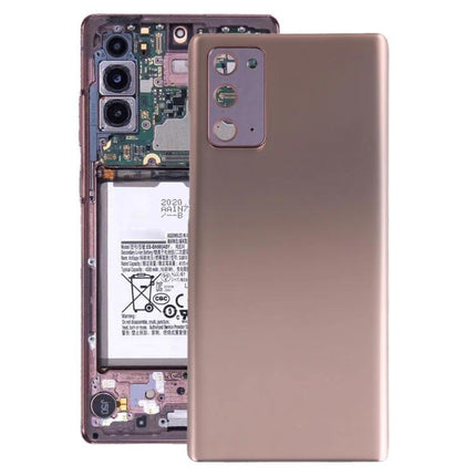 Keep Your Samsung Galaxy Note20 Safe in Daily Use - replacement back cover for Note20 shown with inner components and gold back housing