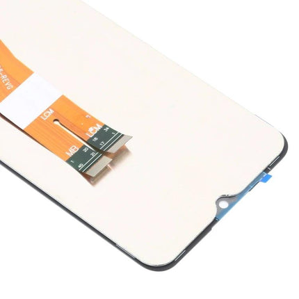 Samsung Galaxy A02s Replacement Screen for Daily Phone Use - white LCD digitizer with flex cable and home button cutout