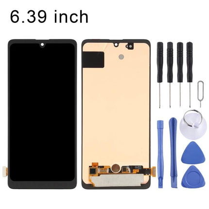Samsung Galaxy A71 Screen for Everyday Device Repairs replacement display assembly with tools kit, front and back view