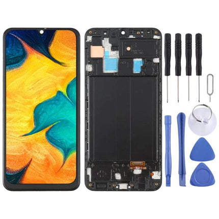 Screen Assembly for Everyday Samsung Galaxy A30 Repairs replacement OLED LCD screen with tools for DIY smartphone display repair