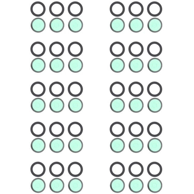 Samsung Galaxy S21 Camera Lens for Daily Phone Maintenance replacement lens and gasket set shown in multiple mint-green camera glass pieces